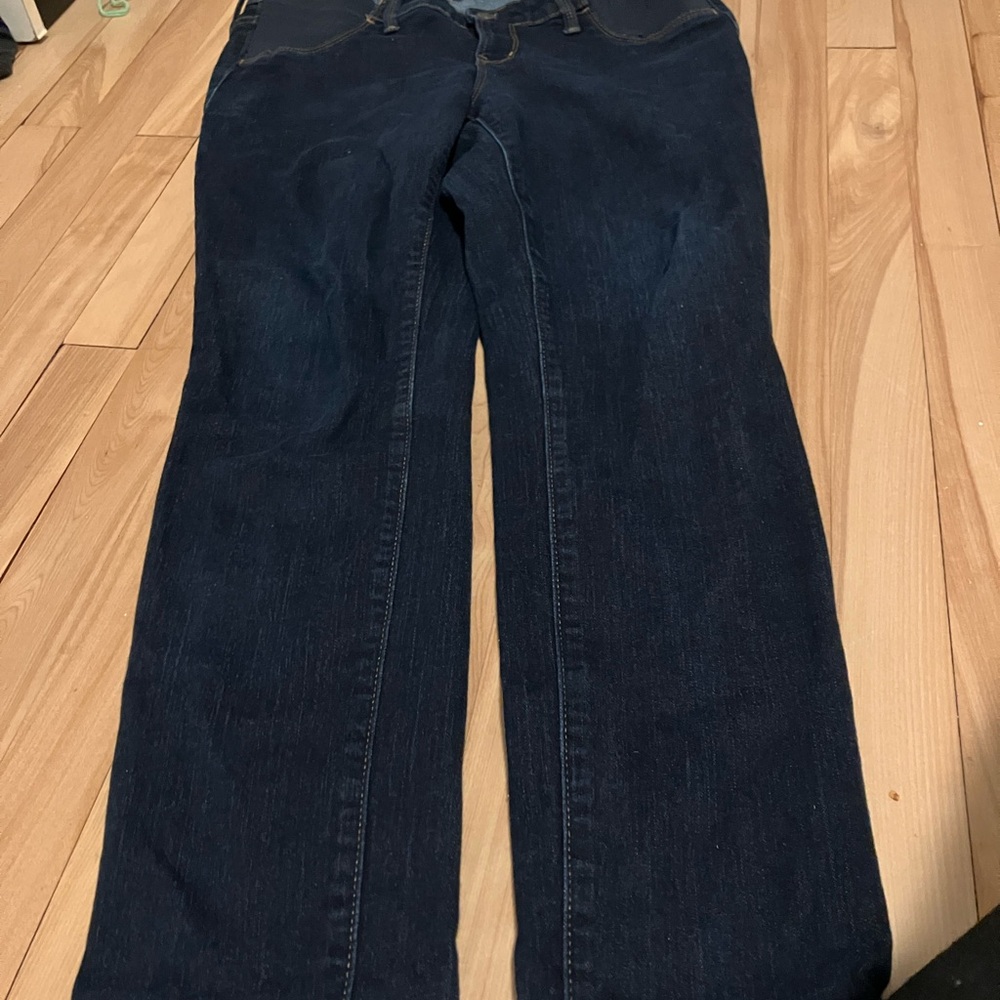 Dark Blue Denim Maternity Jeans